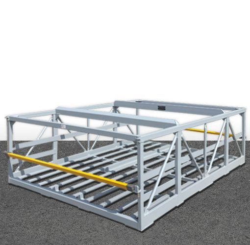 Sudco LPG products - rack of 35 cylinders 13kg cable bars