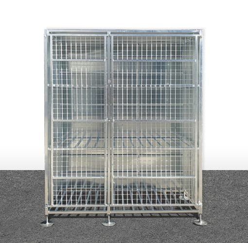 Sudco produits gpl - 30-bottle display rack in sheet metal with mesh door