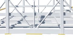Ces pièces sont placées aux zones critiques afin de prolonger la durée de vie du casier. En effet ces patins évitent le frottement direct du tube inferieure avec le sol lors de la manutention.